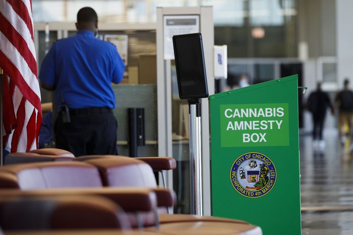Don’t Put Your Stash in the Overhead Bin A ‘Cannabis Amnesty Box’ at Chicago’s Midway&nbsp;Airport.